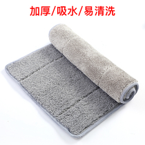 Mop cloth replacement cloth flat mop head clip fixed mop floor mop cloth dust push mop cloth thick water absorption without hair loss