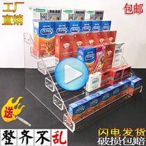 Clinic pharmacy pharmacy drug rack placed multifunctional pharmaceutical shelf condom display rack transparent small shelf