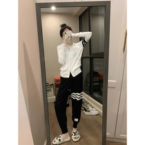 Small casual sportswear hooded sweater pants set 2021 Spring and Autumn new womens knitted two-piece set