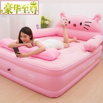  Inflatable mattress household single double cute cartoon bedroom lazy sofa bed plus high portable outdoor air cushion bed