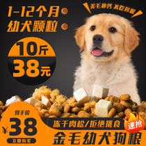 Golden fur puppies dog food special grain 10 catty of milk cake 1-12 months large canine is easy to digest with small golden hair