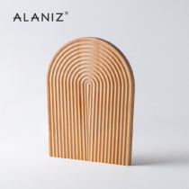 alaniz Beech knife board Kitchen cutting board Solid wood Household cutting board Creative tray Oval baking breadboard