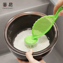 Taoing rice artifact household kitchen multifunctional non-injury hand drain filter rice spoon mixing Rod Rice washer screen wash brush