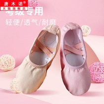Lace-free dance shoes Womens soft bottom practice shoes meat powder Childrens Ballet Shoes national dance shoes adult cat claw shoes