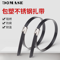 304 coated stainless steel PVC self-locking tie metal tie marine tie 5 6*350 tie cable tie