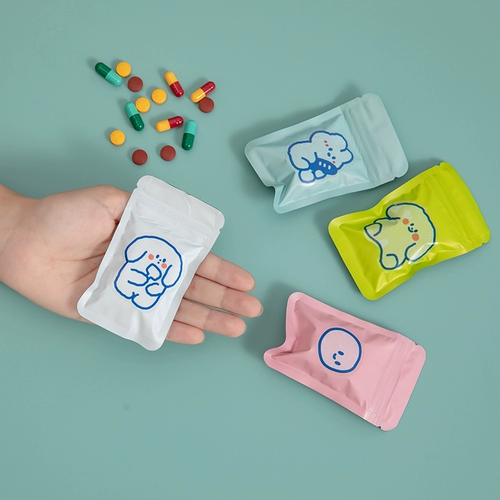 Пакет для упаковки пищевых продуктов, портативная мини-аптечка, таблетки, пакет для таблеток с застежкой-молнией, влагонепроницаемое уплотнение