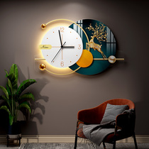 Restaurant wall clock Nordic home hanging net watch modern light luxury living room wall art high-end creative clock