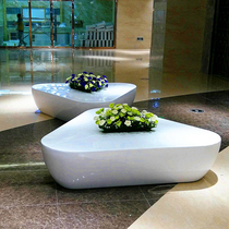 FRP leisure chair Modern shopping mall Hotel sales center square Straight triangle flower pot tree pool Public seat stool