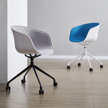 White computer chair creative home desk chair office chair swivel chair simple style conference reception chair backrest negotiation chair