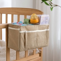 Multifunctional wall-mounted bag storage bag supplies Convenient crib hanging storage canvas bag Bedside residential fabric waterproof