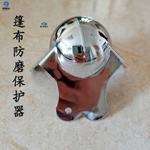 High column heavy car-truck special tarpaulin anti-scraping protector iron plated chrome large spherical protective wooden case equipment bag corner