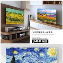 New TV cover dustproof sunscreen LCD computer display desktop wall mounted curved surface universal oil painting series cover