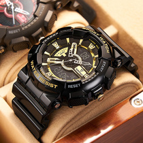  Mark Huafei watch mens electronic watch Junior high school students trend youth waterproof luminous sports mens non-mechanical