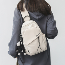 Brockbag Mens Backpack Single Shoulder Sabbage Boys and Women Japanese Tide Small Casual Little Casual Little Boys Canvas Bag