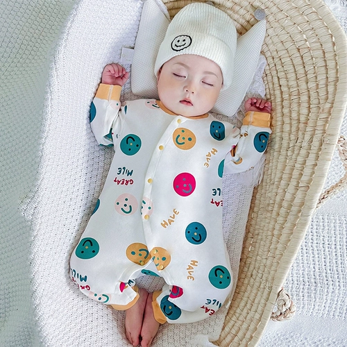 Комбинезон для новорожденных для младенца, тонкий лонгслив, демисезонное боди подходит для мужчин и женщин для девочек, осенний