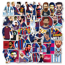 50 pieces of football star Messi cartoon doodle sticker suitcase laptop phone case waterproof sticker art
