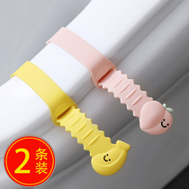 Lock-type toilet holder silicone anti-dirty toilet cover cover cover handle seat ring Universal handle lift opener