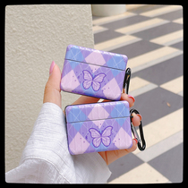 ins Purple Butterfly for Apple airpods earphone case women airpodspro3 generation soft shell airpods2 generation wireless Bluetooth headset case