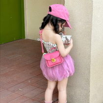 Net Red Girl Kits 2023 Summer New Foreign Air Princess Carry Bag Fashion Mini Zero Wallet Baby Sloped Satchel Bag