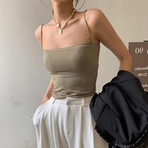 Sexy little camisole vest women with chest pads in summer wear design sense niche bottomless chest with hot girl jacket