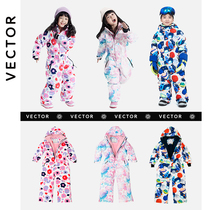 VECTOR childrens ski clothes girls conjoined baby boys winter snow town tourism equipment ski equipment set
