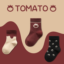 Childrens socks autumn and winter 2-year-old baby 9 Cotton Spring and Autumn boys and girls 1-3 middle tube 5 Korea 7 tide ins children