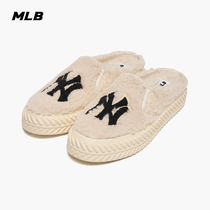MLB official men and women couples semi-drag canvas shoes NY sports fashion cashmere 21 Autumn New MUUD2