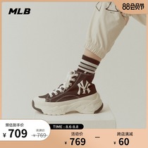 MLB official mens and womens canvas shoes Tanabata couple high-top height-increasing dad shoes sports 21 summer new SHU1