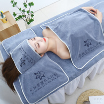 Beauty salon with hole-making bed towel push with pillow towel massage bed thickened mattress towel custom logo towel