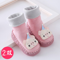 Baby shoes and socks Spring and autumn childrens floor socks childrens socks shoes cold baby toddler shoes non-slip soft soles