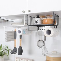 Wardrobe storage rack artifact kitchen hanging cabinet rack lower rack cabinet layered hanging basket wall storage rack adhesive hook