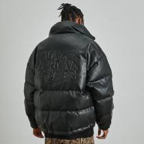 PRBLMS national tide original three-dimensional 3D film full leather profile thick down jacket mens winter loose couple jacket