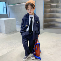 Boys suit autumn middle and big boy handsome dress little boy casual foreign childrens suit mens small suit suit suit
