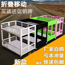 Clothing promotion platform push stalls shelves sales trolleys foldable supermarket shoes special cars outdoor mobile