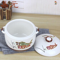 Large and small ceramic pig oil tank Oil pot high temperature pepper oil tank household seasoning tank bottle salt tank kitchen set