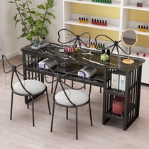 Nail art table and chair set of explosion-style Japanese net red simple single double nail art workbench economic type