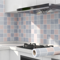 Kitchen anti-oil sticker thickened PVC fireproof high temperature resistant wall paper self-adhesive waterproof and damp wall wall surface washable