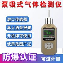 Portable pump suction gas detector hydrogen nitrogen combustible carbon monoxide phosphine formaldehyde test alarm