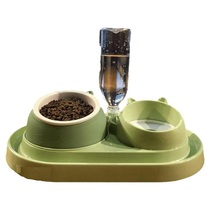 Dogs household items Dog basin Drinking water Integral Cat Bowl double bowl Drinking water basin Anti-pelting rice basin Drinking water bowls