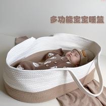 ins wind high face value baby hand basket newborns basket multifunctional car cradle baby go out to sleep