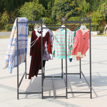 Drying rack floor folding balcony stainless steel telescopic bedroom hanging hanger double pole quilt outdoor cold drying clothes