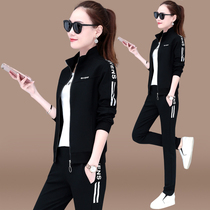 Official website flagship store sports clothes set women spring and autumn 2021 new womens fashion large size casual clothes three pieces