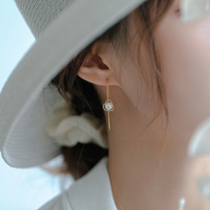 14K Packs Golden-in-Face Caring Pearl Earline Temperament Su Long BRIEF SWEET MERINO Super Fairy Winding Earrings