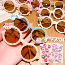 Children sunglasses cute cartoon glasses boy girl sunglasses fashion anti-ultraviolet little girl sunglasses tide