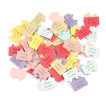 Cat shape HANMADE color handmade cloth label cloth stickers clothes dress DIY label 20 bags