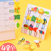 paper clip bookmark metal paper clip color paper clip special-shaped baby safety pin creative cute candy color cartoon Korean version of metal bookmark zone pin clip stationery paper clip