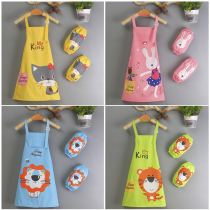 Art painting childrens apron painting clothes girl kitchen girl kindergarten painting waterproof childrens eating clothes