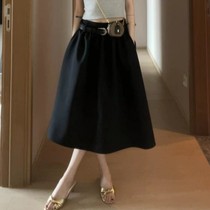 Black skirt of glutinous (thick - fluffy skirt) D - 3119