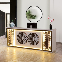 New Chinese style retro cash register bar beauty salon front desk health care hall antique reception desk Chinese style restaurant counter