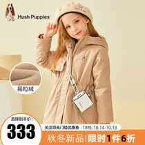 Childrens clothing girl thick trench coat 2021 autumn and winter New Baby baby coat children plus velvet thick coat